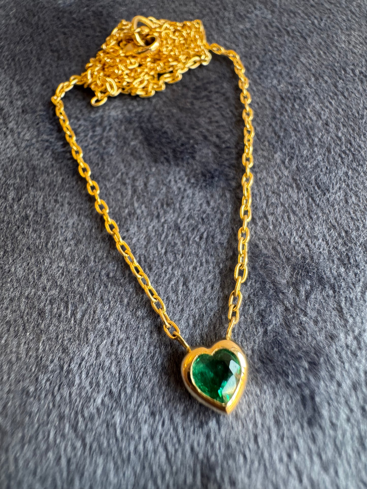 emerald heart necklace