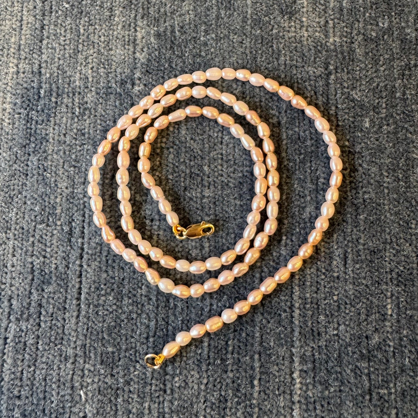 pink pearl necklace