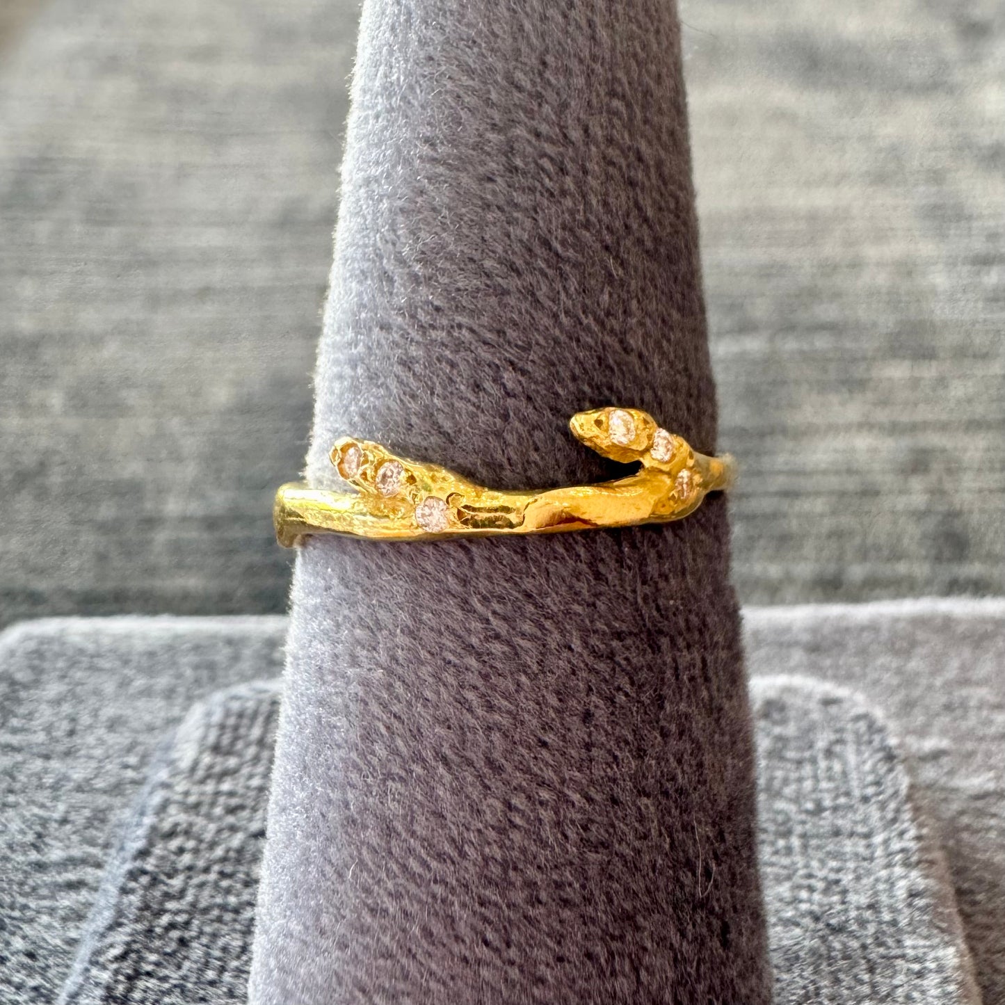 diamond budded branch ring (large)
