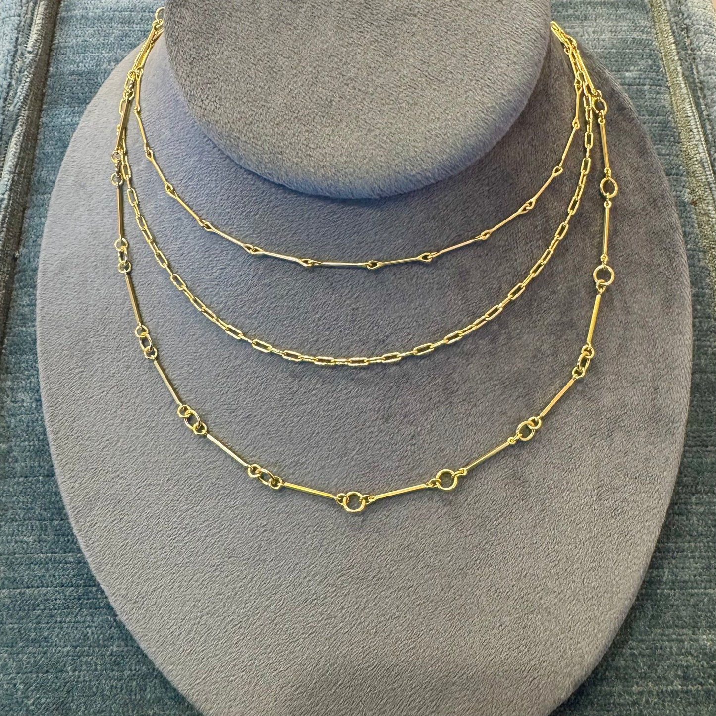 silk link chain necklace