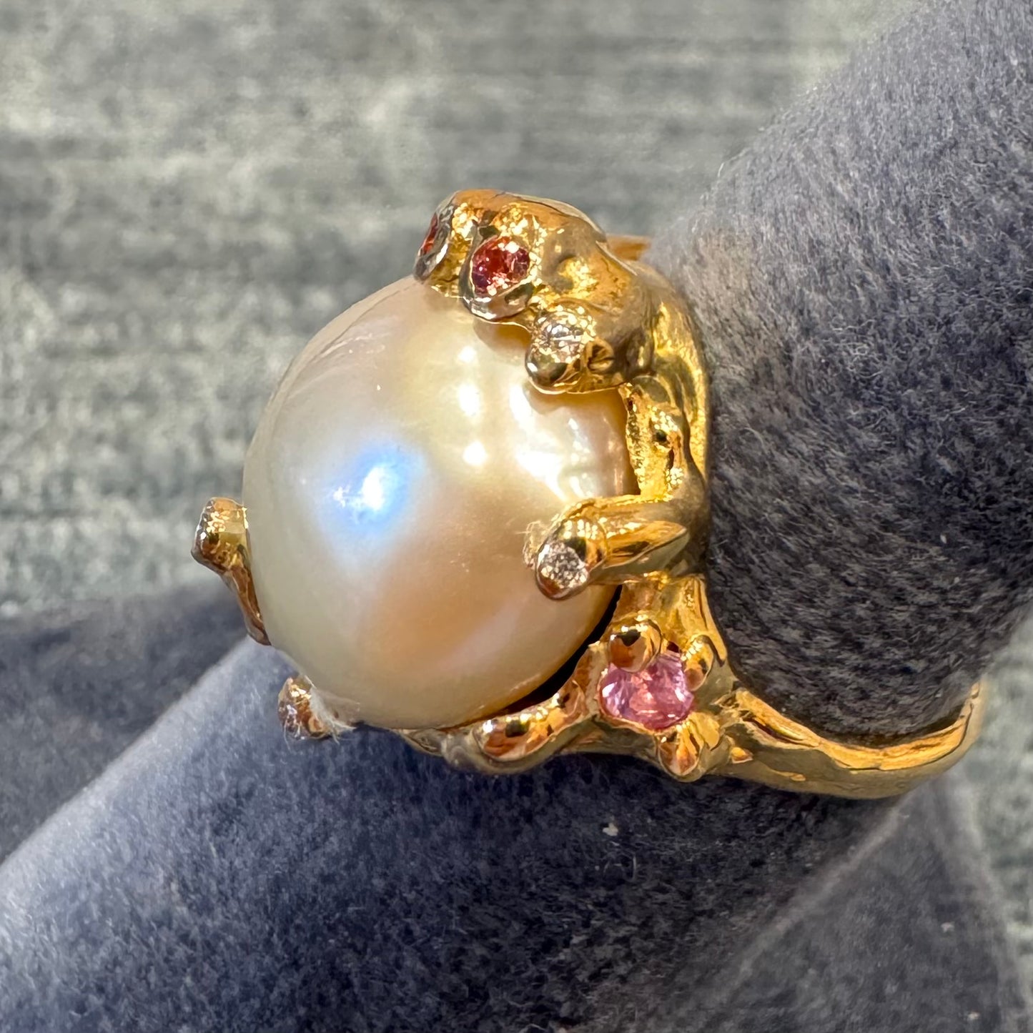 neptune's japanese biwa pearl ring
