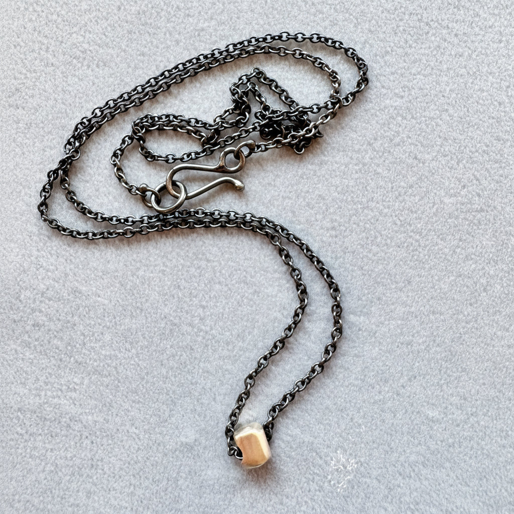 silver nugget necklace