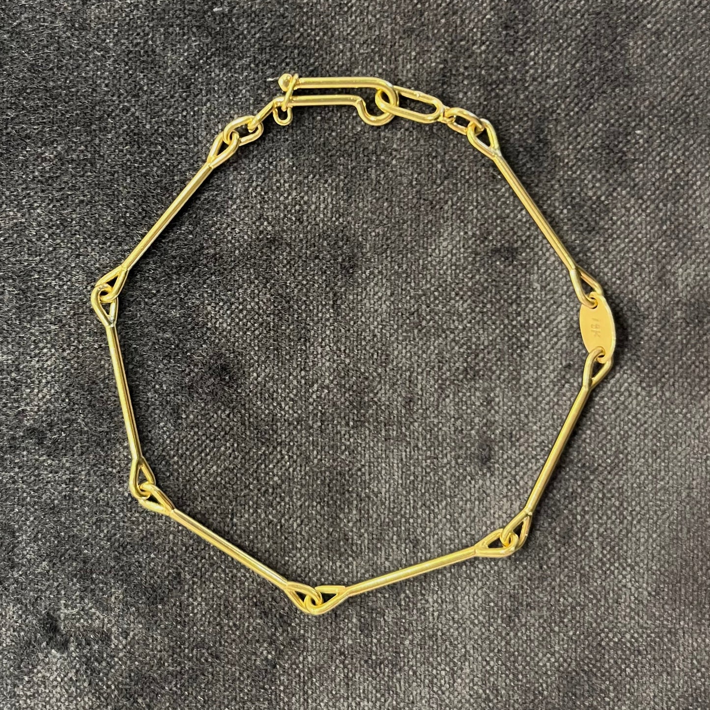 needle eye chain bracelet - heavy weight