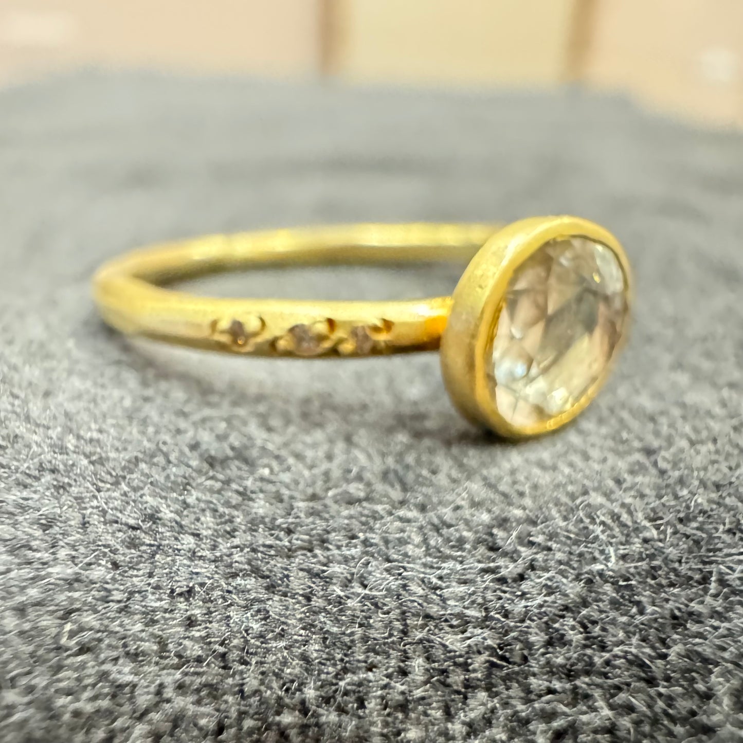 chloe ring - sapphire and diamond