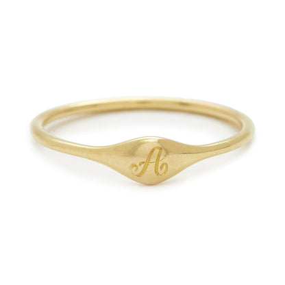 mini carved signet ring