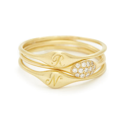 mini carved signet ring