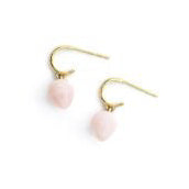 huggie hoops - pink opal