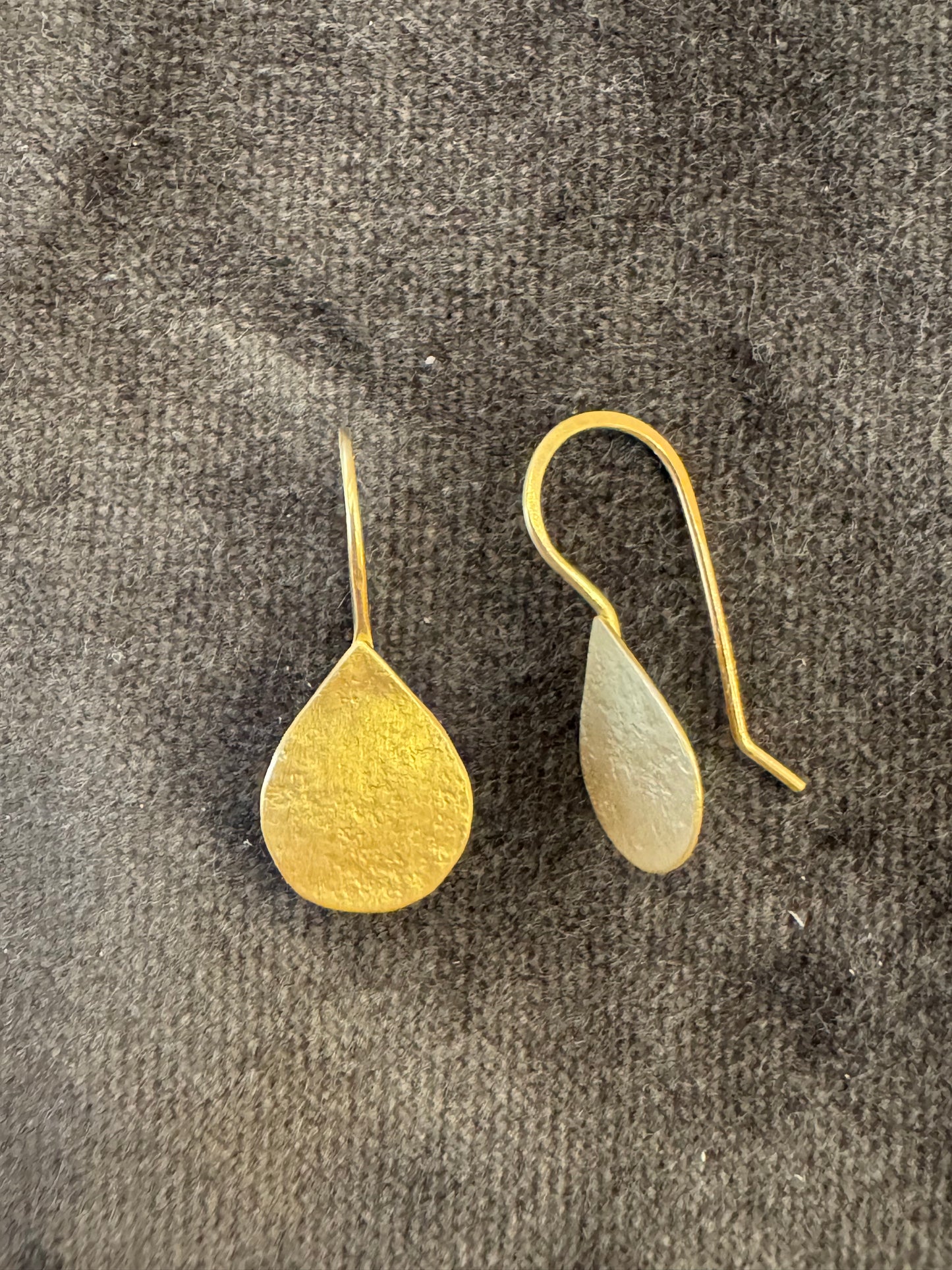 parchment teardrop earrings