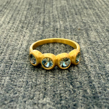 porch skimmer band with 4mm denim blue montana sapphires