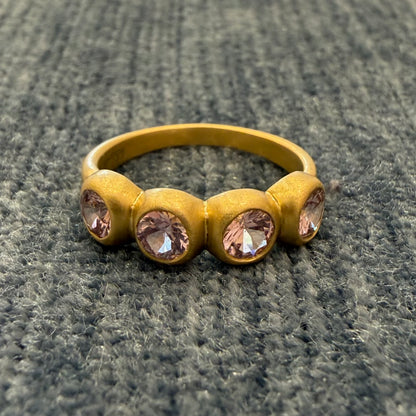 porch skimmer band with 4 mm pink sapphires