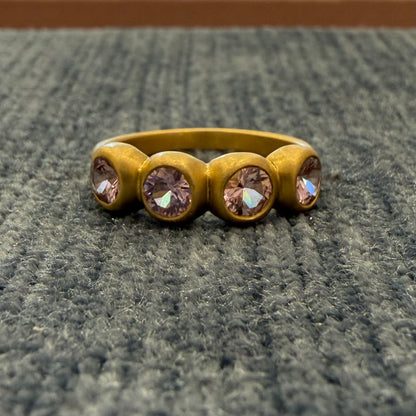 porch skimmer band with 4 mm pink sapphires