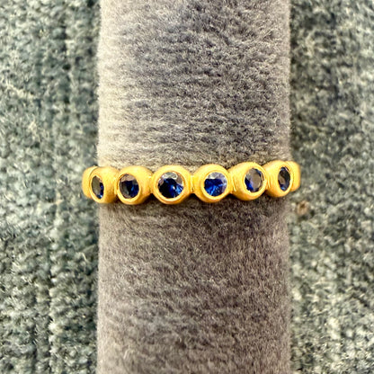 porch skimmer band with 2mm blue sapphires