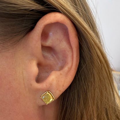 diamond slice earrings