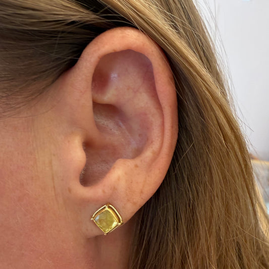 diamond slice earrings