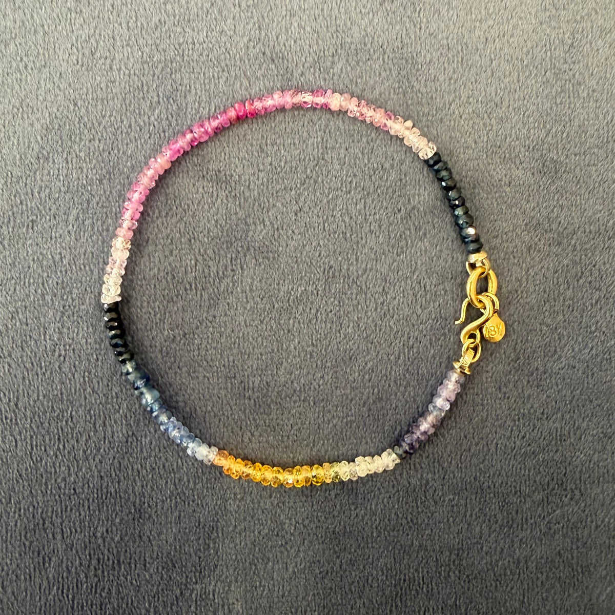 faceted sapphire bracelet