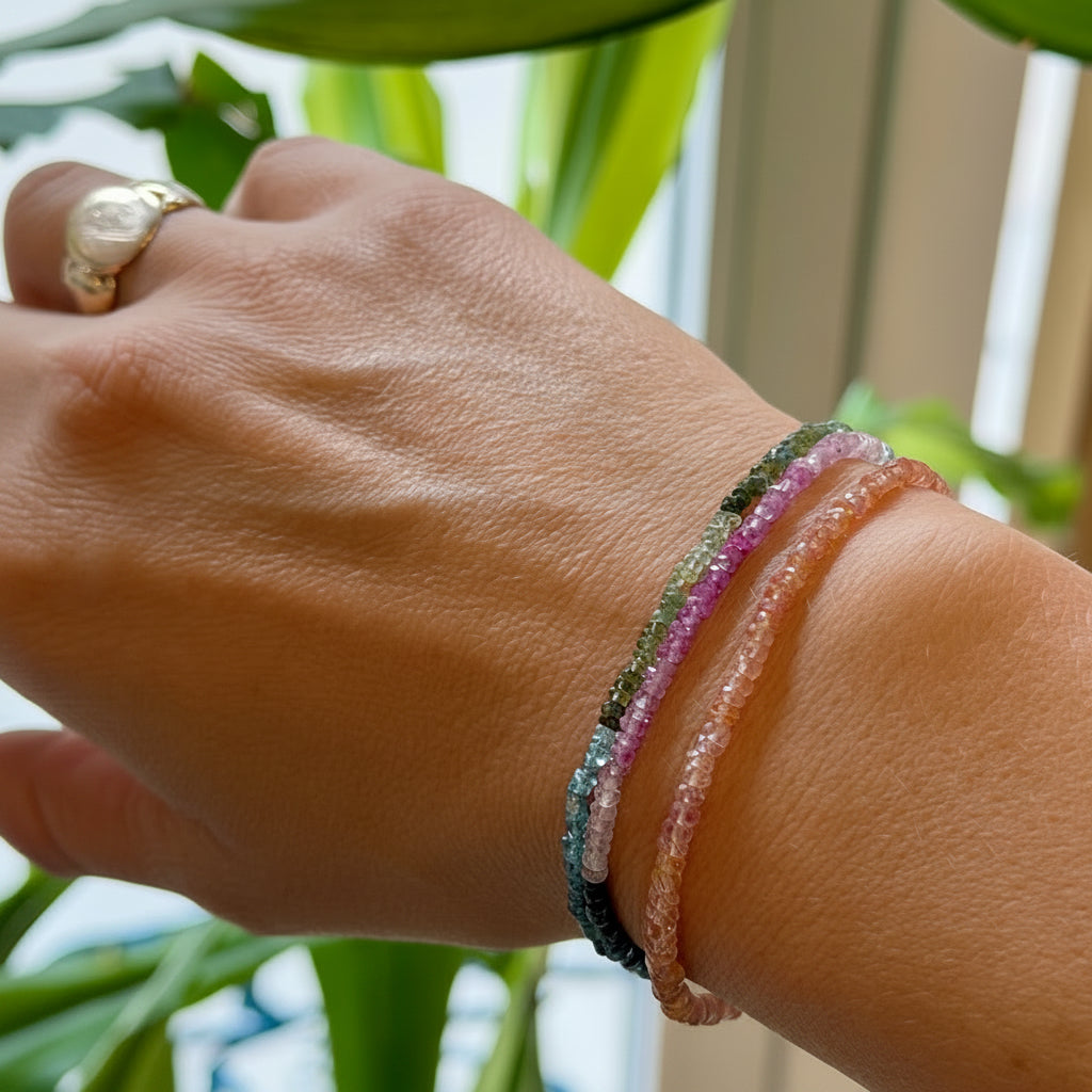 faceted sapphire bracelet
