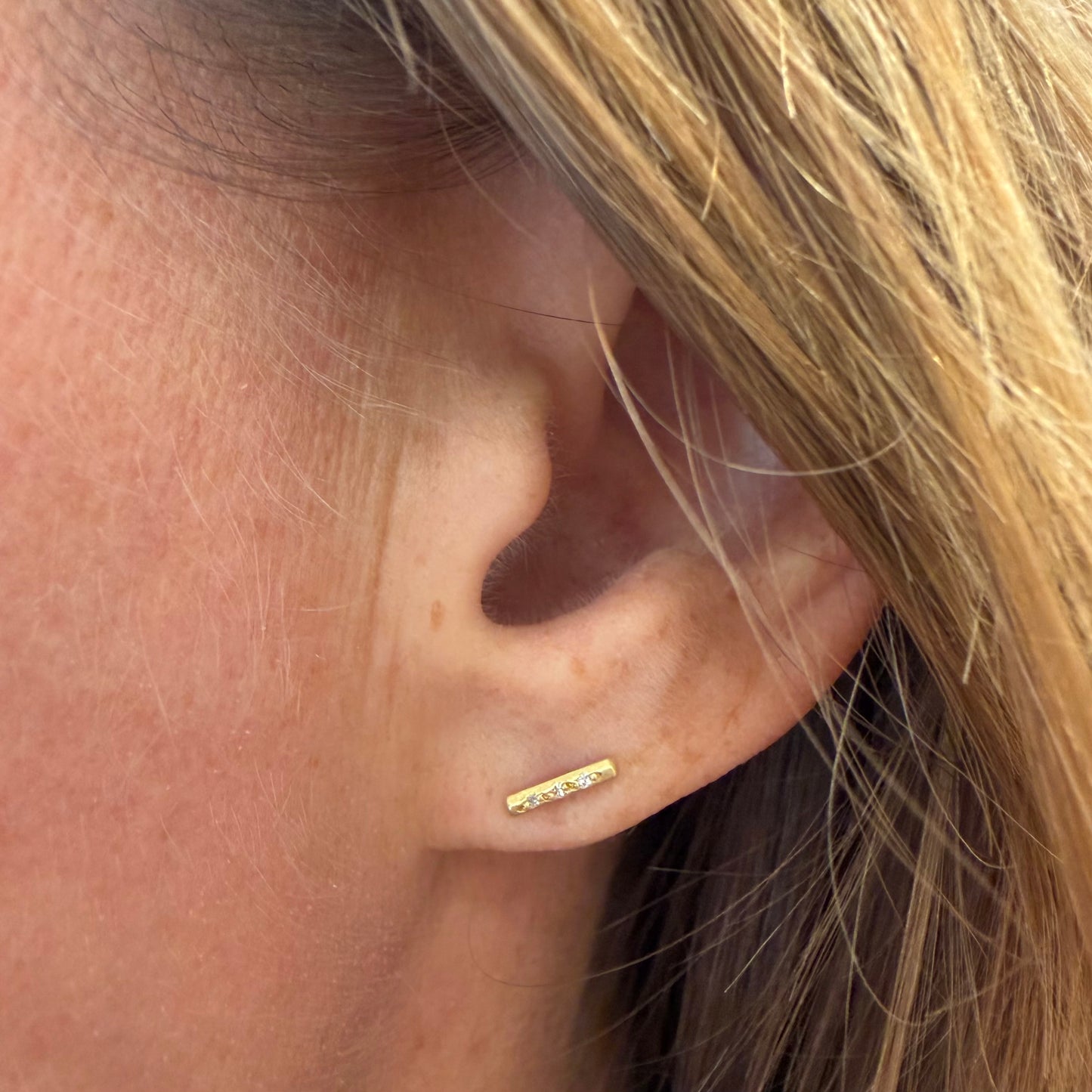 pave mini sticks earrings