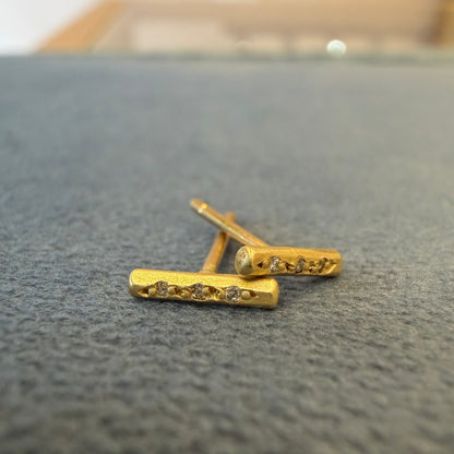 pave mini sticks earrings