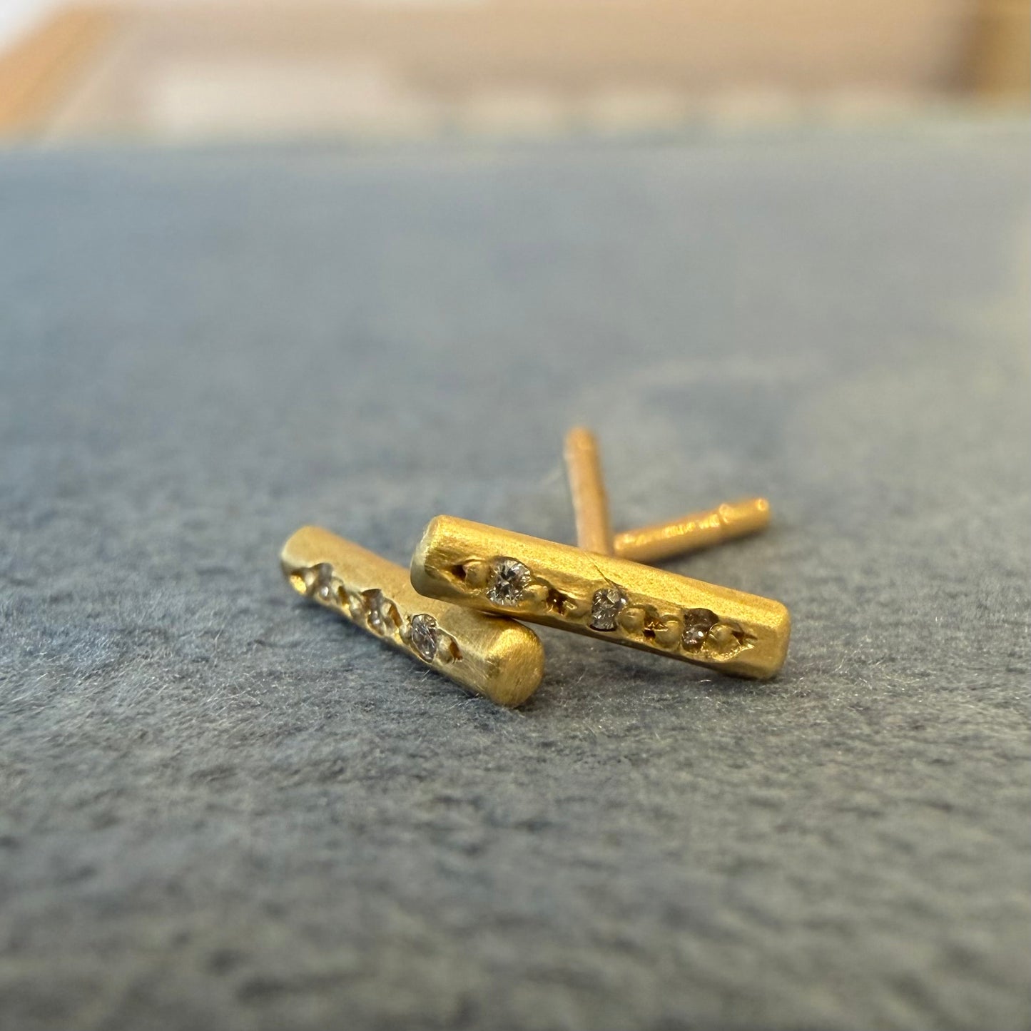 pave mini sticks earrings