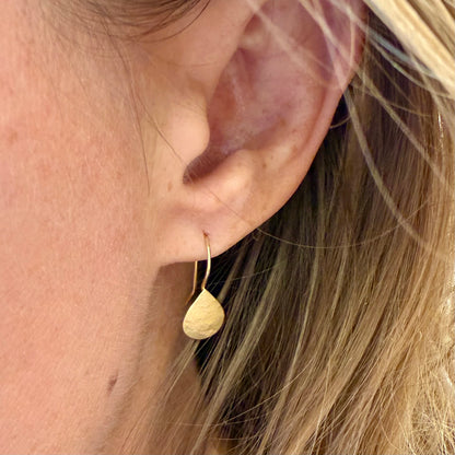 parchment teardrop earrings