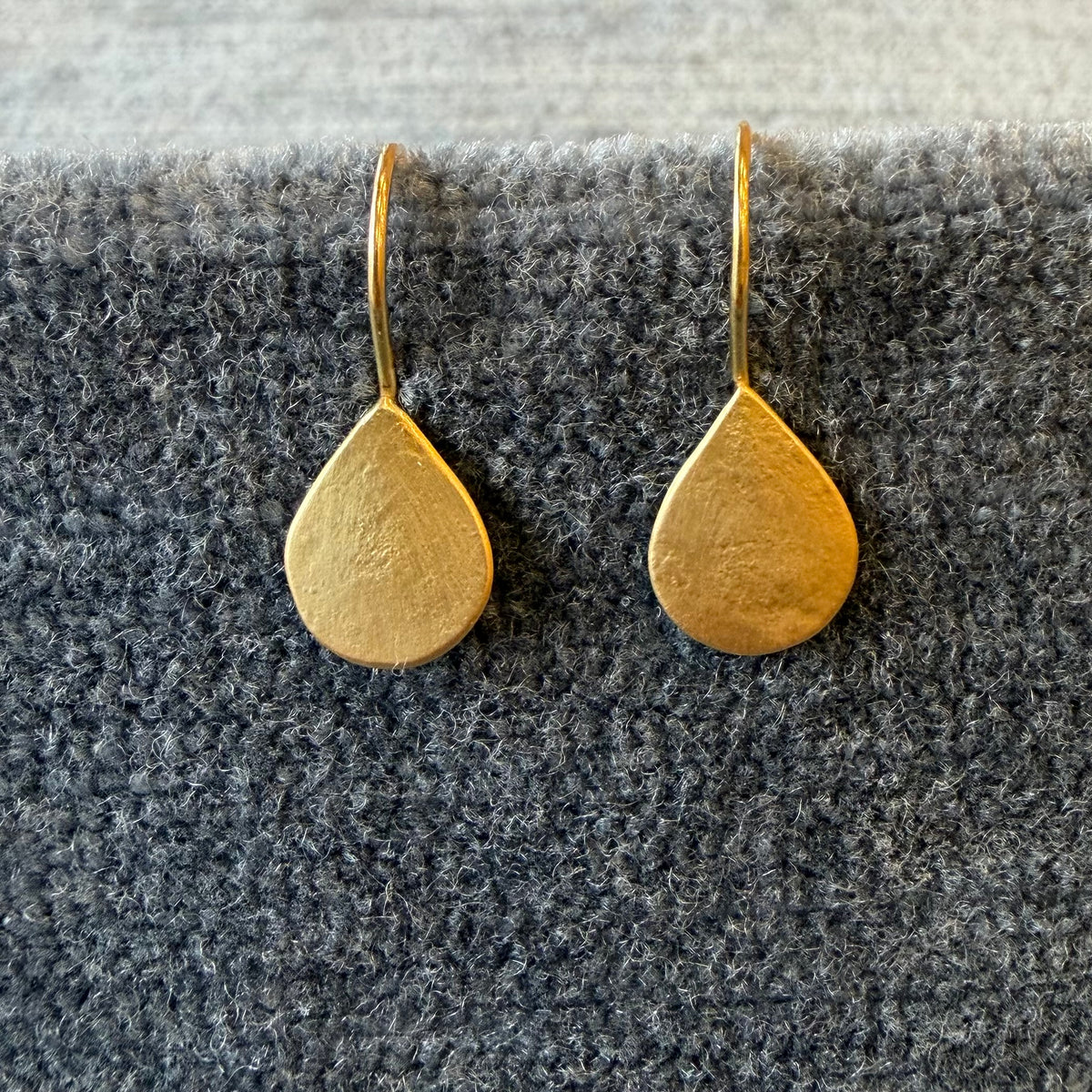 parchment teardrop earrings