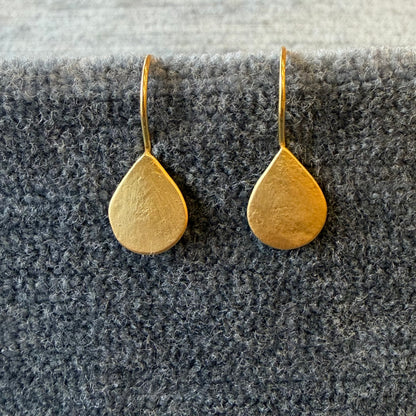 parchment teardrop earrings