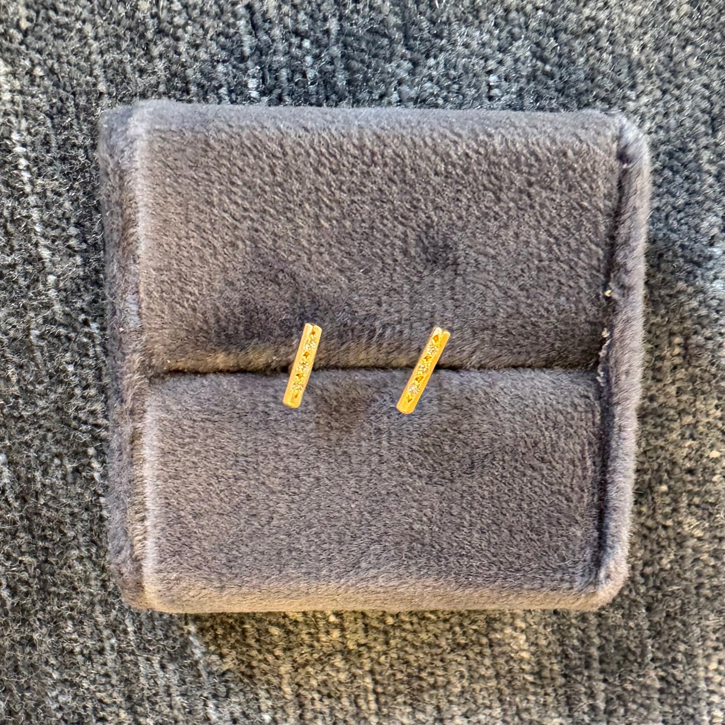 pave mini sticks earrings