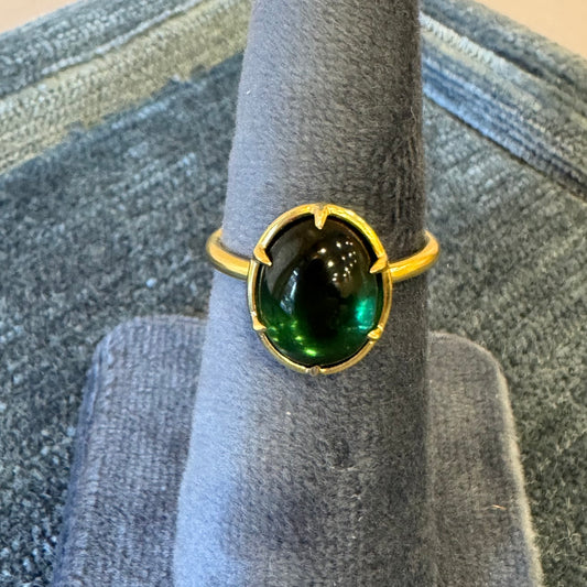 oval tourmaline solitaire