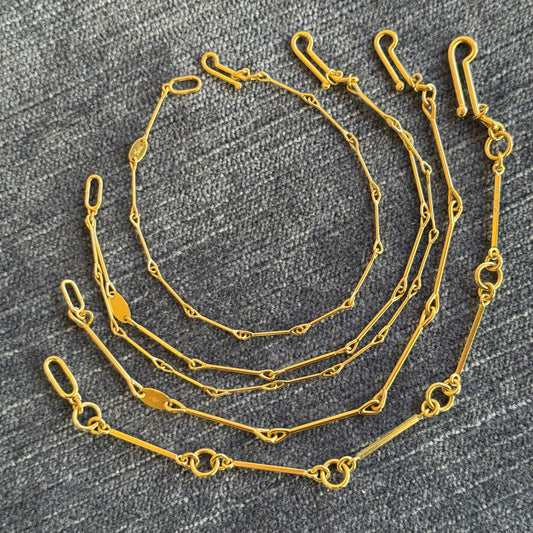 needle eye chain bracelet - double strand