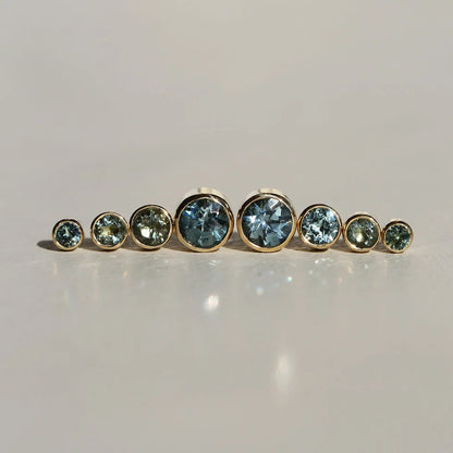 montana sapphire bezel studs