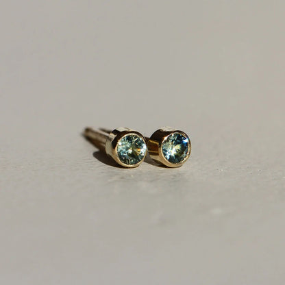 montana sapphire bezel studs
