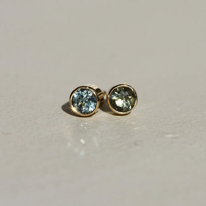 montana sapphire bezel studs
