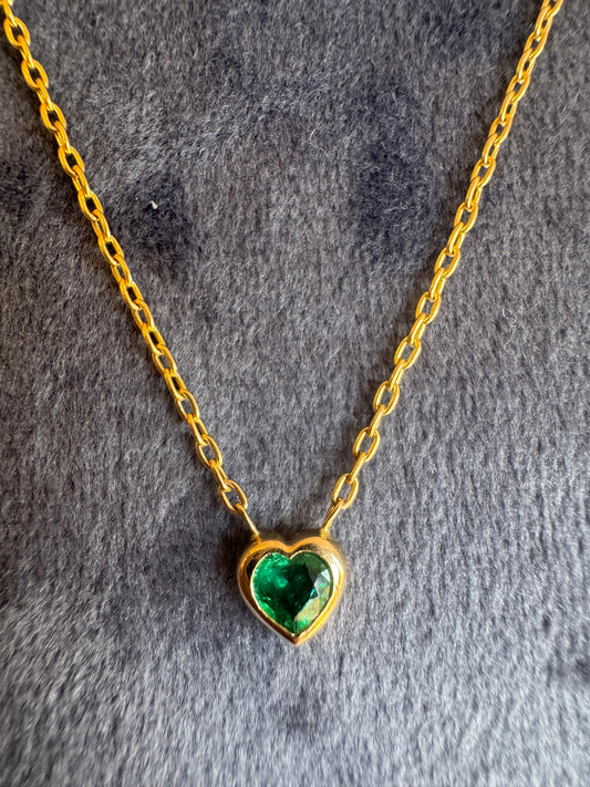 emerald heart necklace