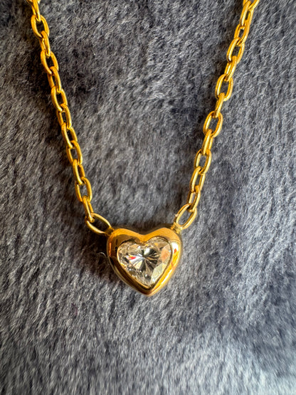 diamond heart necklace