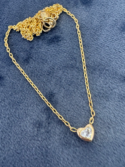diamond heart necklace