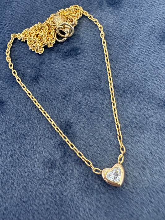diamond heart necklace