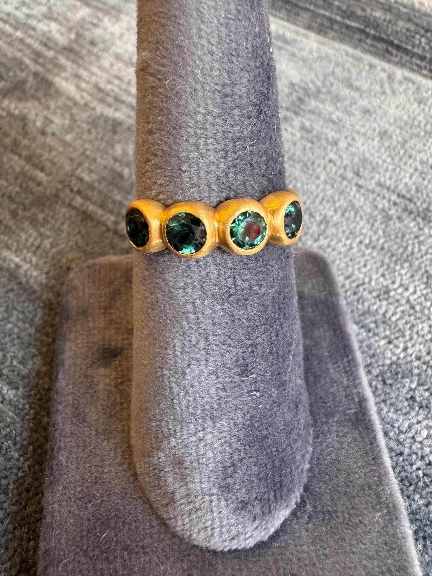 porch skimmer band w 4mm blue/green tourmaline