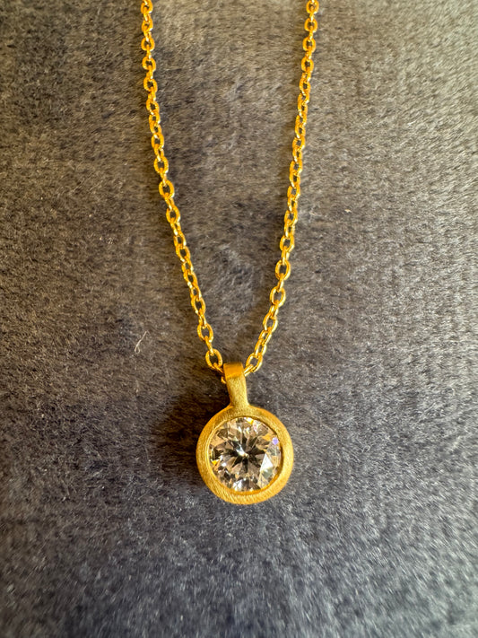 micro diamond pendant - large