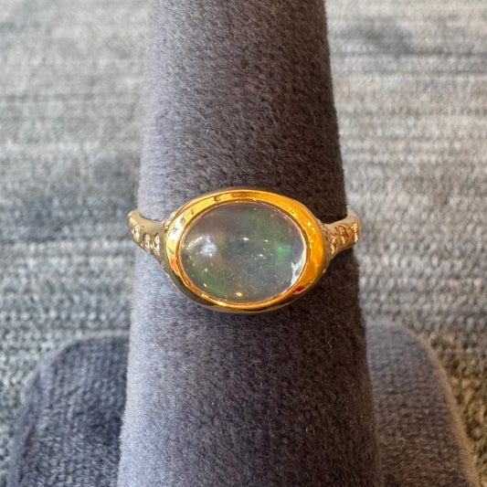 starlight opal diamond ring