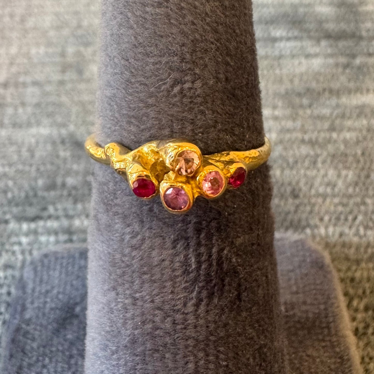 sea anemone ruby ring