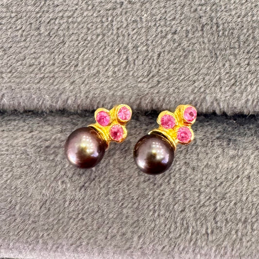 ruby constellation pearl studs