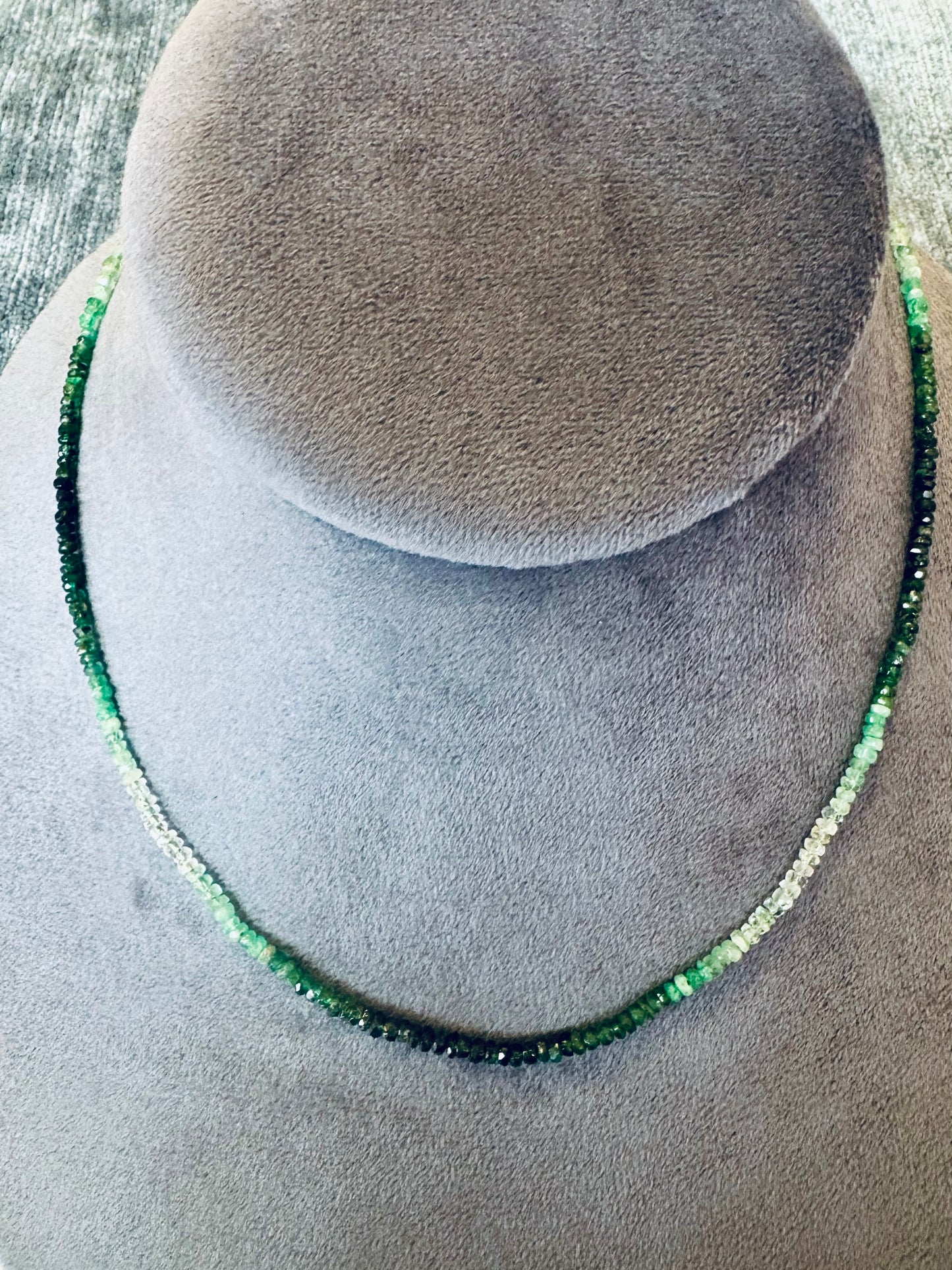 ombre emerald necklace