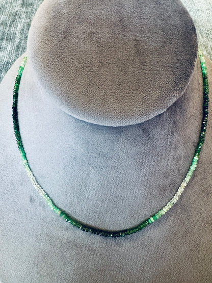 ombre emerald necklace