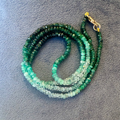 ombre emerald necklace
