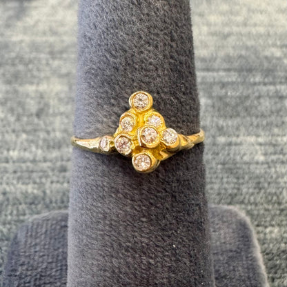 diamond cluster ring