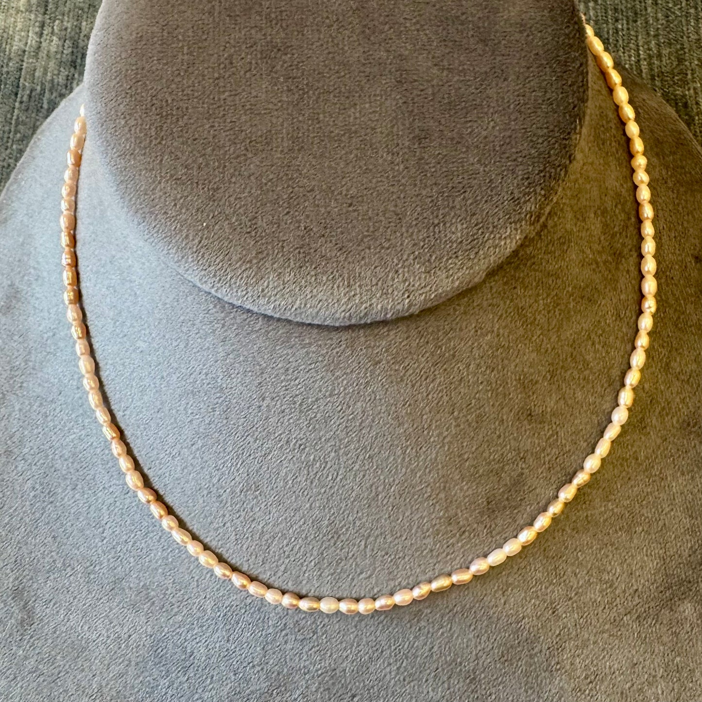 pink pearl necklace