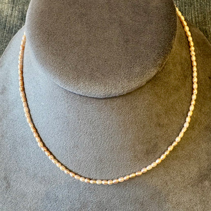 pink pearl necklace