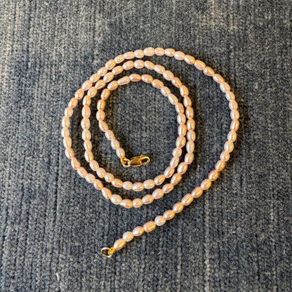pink pearl necklace