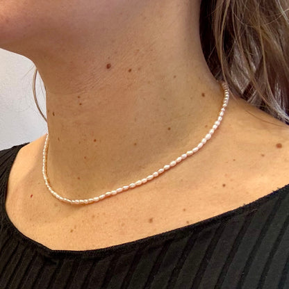 pink pearl necklace