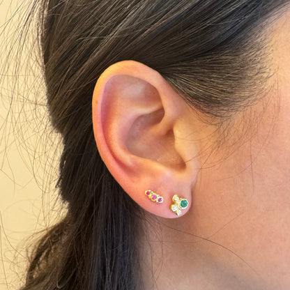 emerald starlight diamond stud